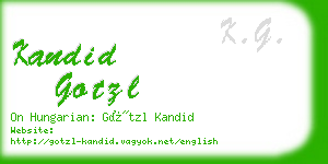 kandid gotzl business card